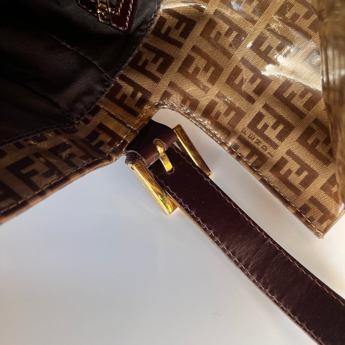 Fendi Zucca Baguette PVC Shoulder Bag