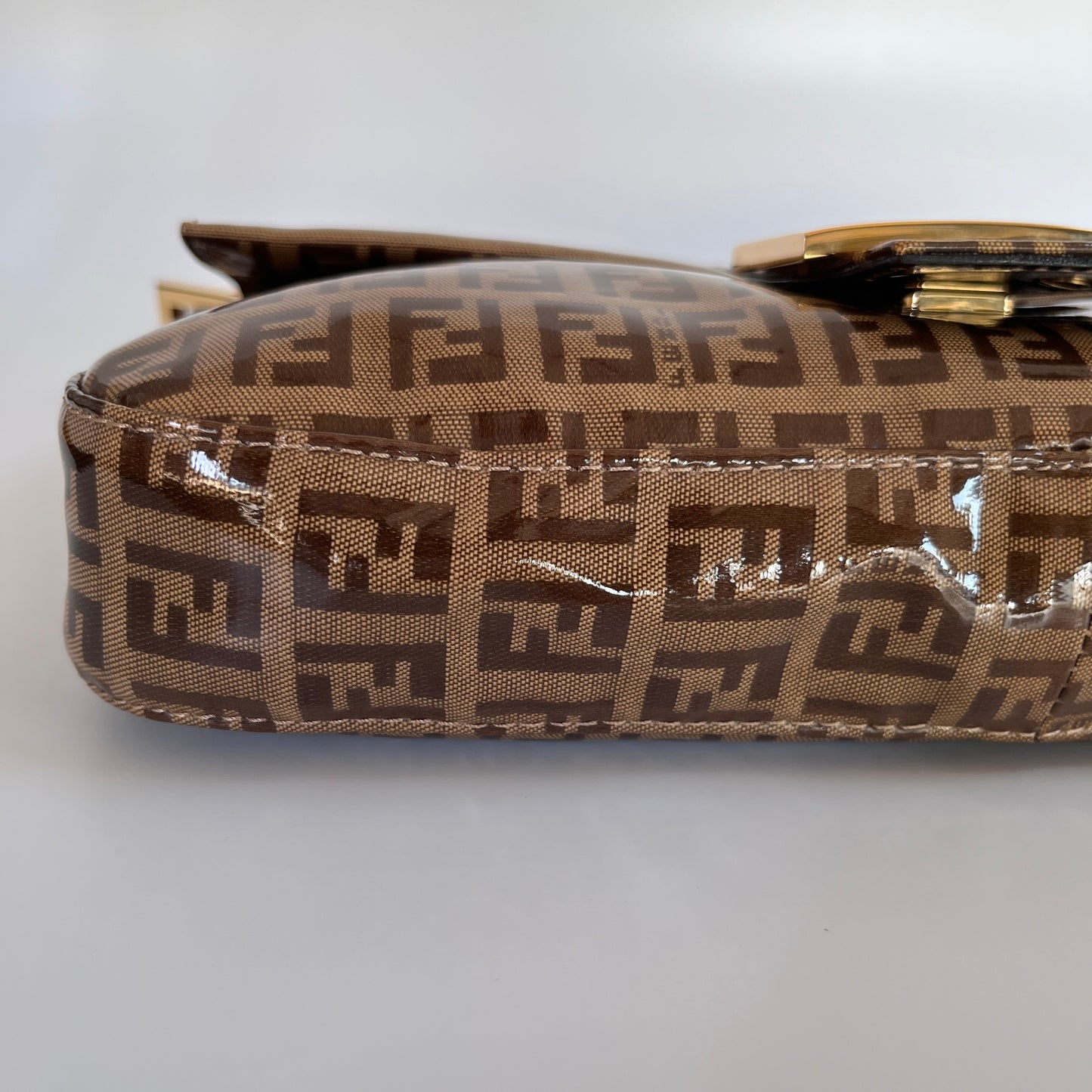 Fendi Zucca Baguette PVC Shoulder Bag