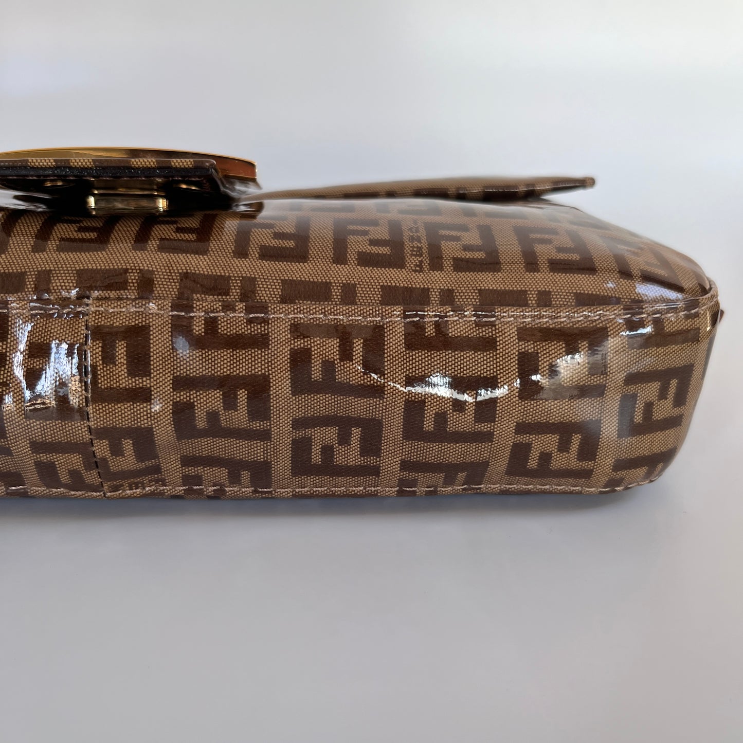 Fendi Zucca Baguette PVC Shoulder Bag