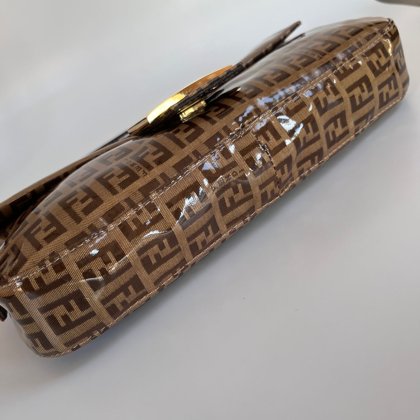 Fendi Zucca Baguette PVC Shoulder Bag