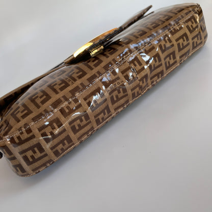 Fendi Zucca Baguette PVC Shoulder Bag
