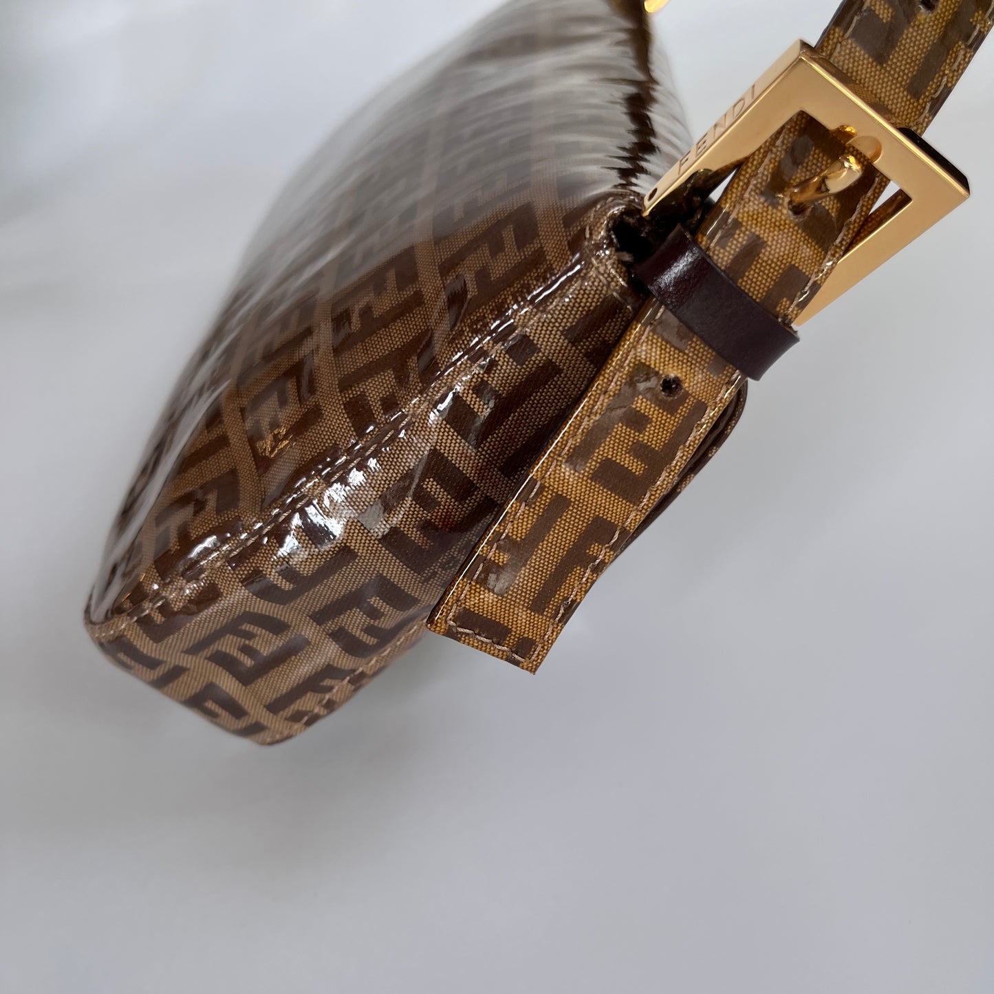 Fendi Zucca Baguette PVC Shoulder Bag