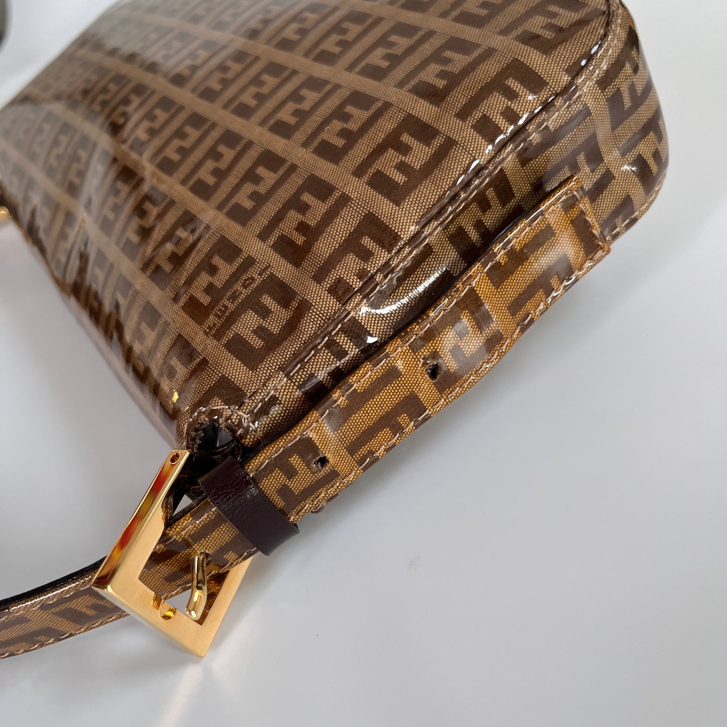 Fendi Zucca Baguette PVC Shoulder Bag