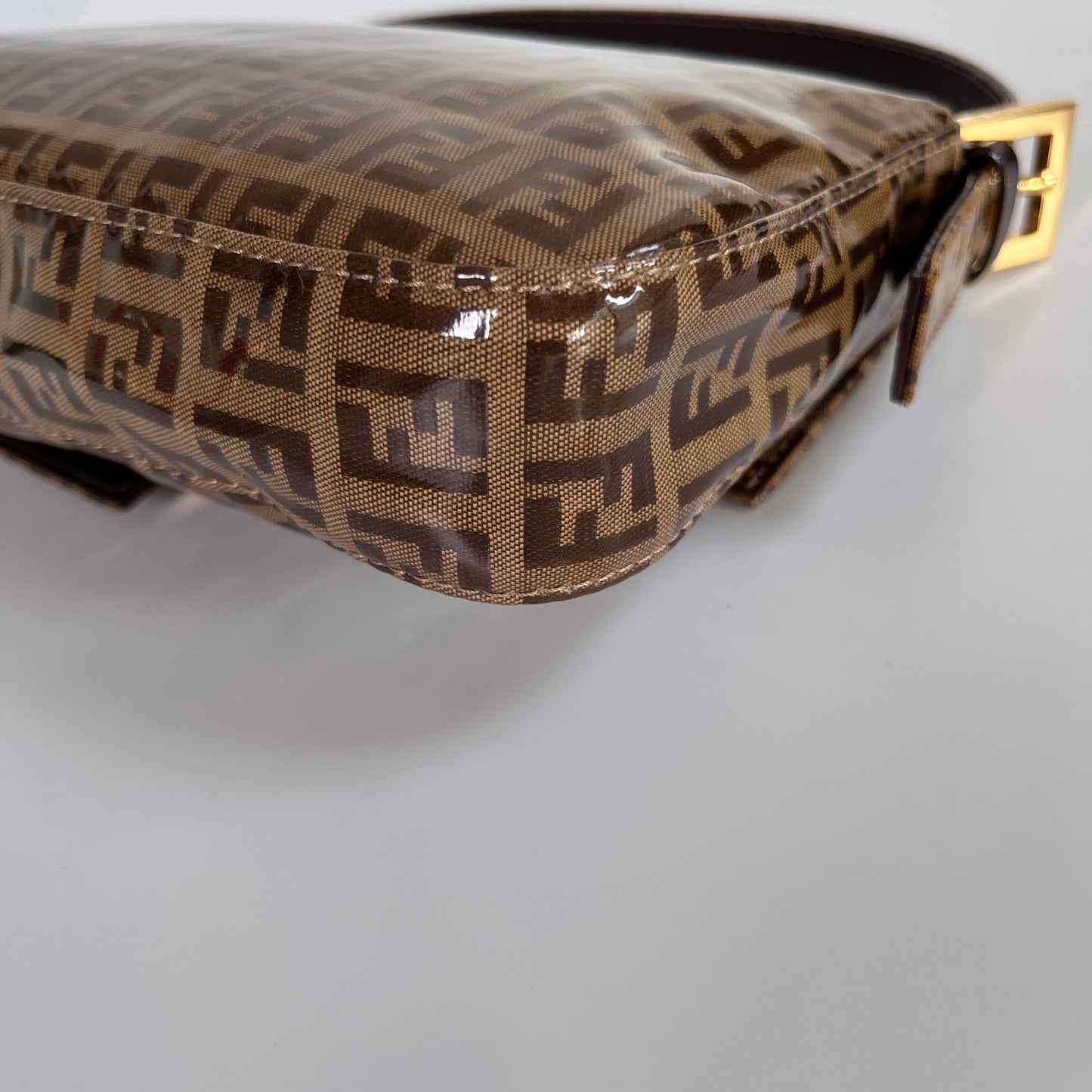 Fendi Zucca Baguette PVC Shoulder Bag