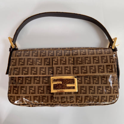 Fendi Zucca Baguette PVC Shoulder Bag