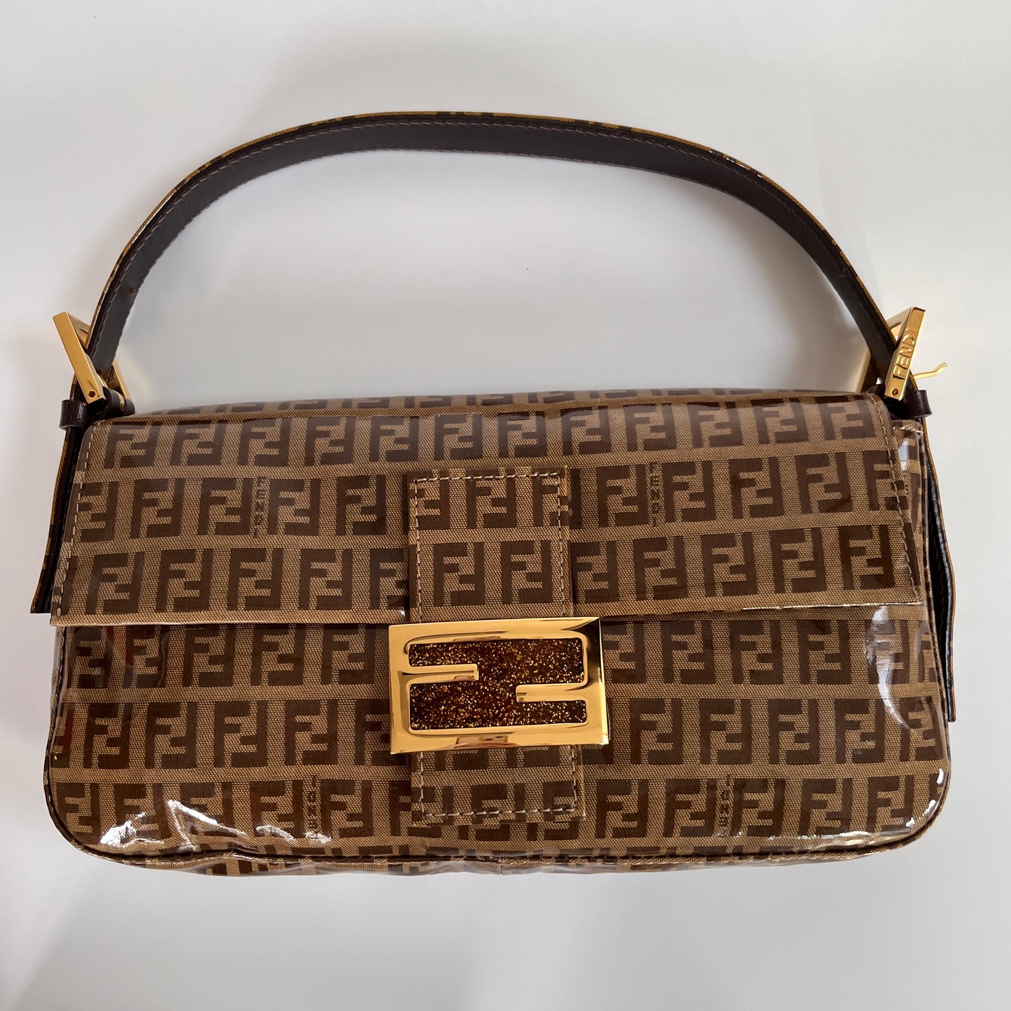 Fendi Zucca Baguette PVC Shoulder Bag