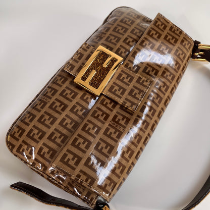 Fendi Zucca Baguette PVC Shoulder Bag