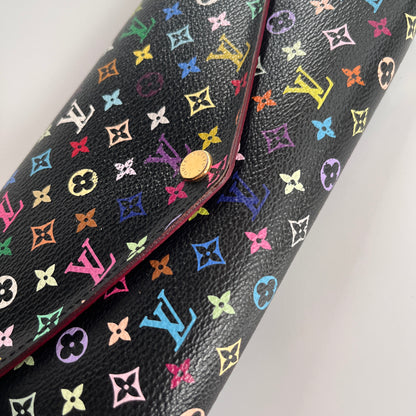 Louis Vuitton x Takashi Murakami Sarah Black Multicolor Wallet