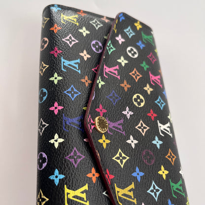 Louis Vuitton x Takashi Murakami Sarah Black Multicolor Wallet