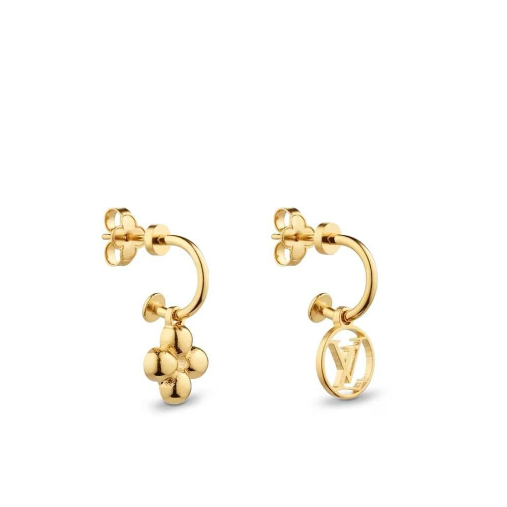 Louis Vuitton Logo Earrings