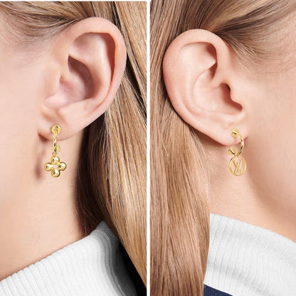 Louis Vuitton Logo Earrings