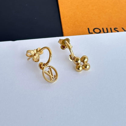 Louis Vuitton Logo Earrings