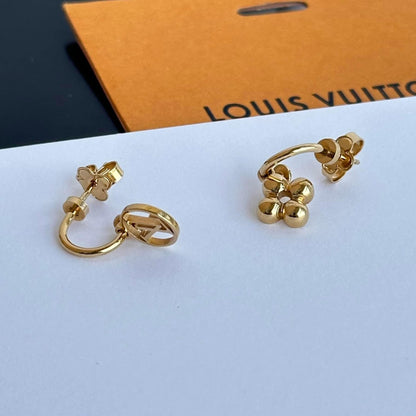 Louis Vuitton Logo Earrings