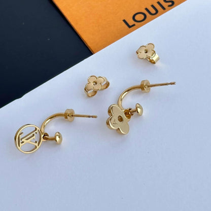 Louis Vuitton Logo Earrings