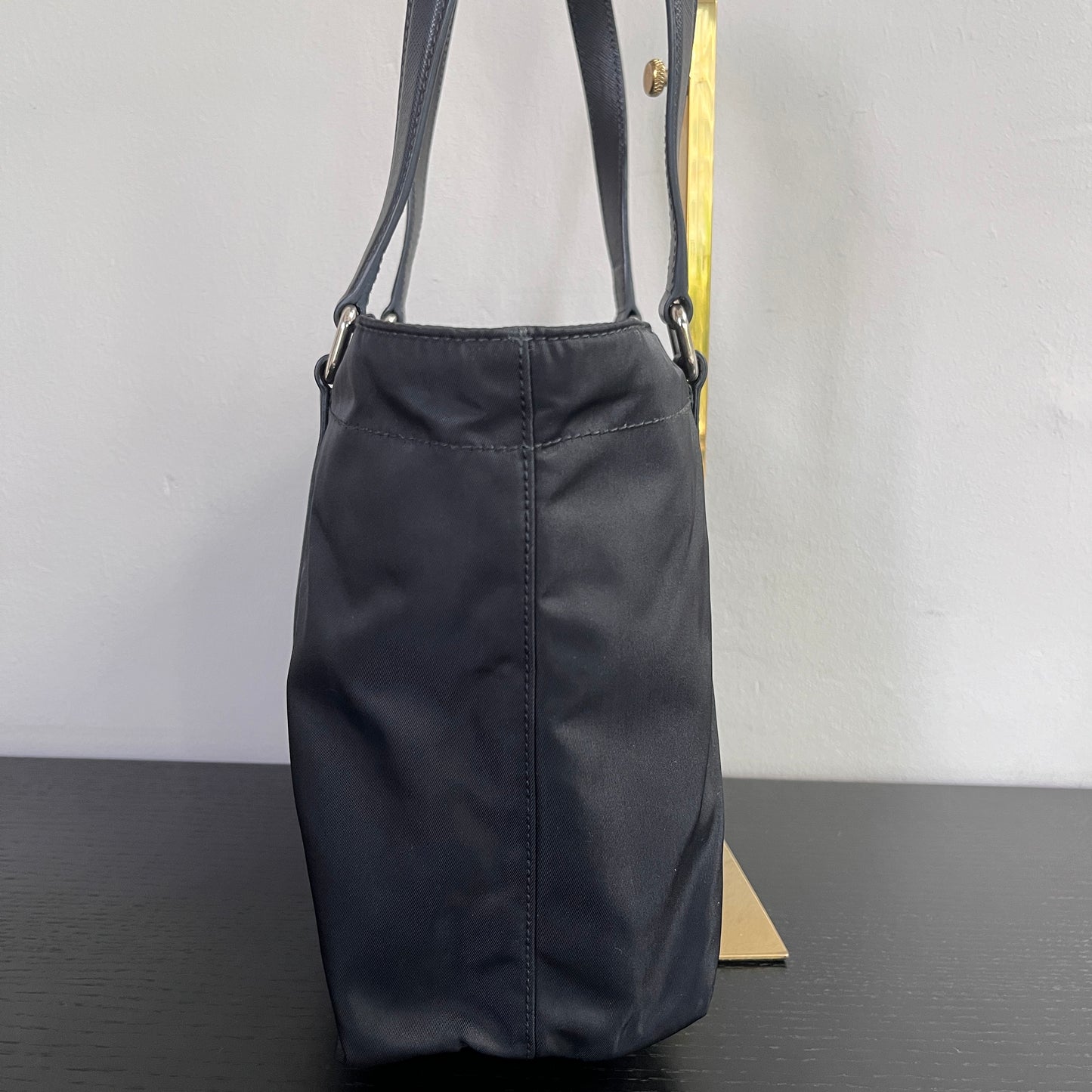 Prada Black Nylon Tote/ Shoulder Bag SHW