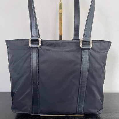 Prada Black Nylon Tote/ Shoulder Bag SHW