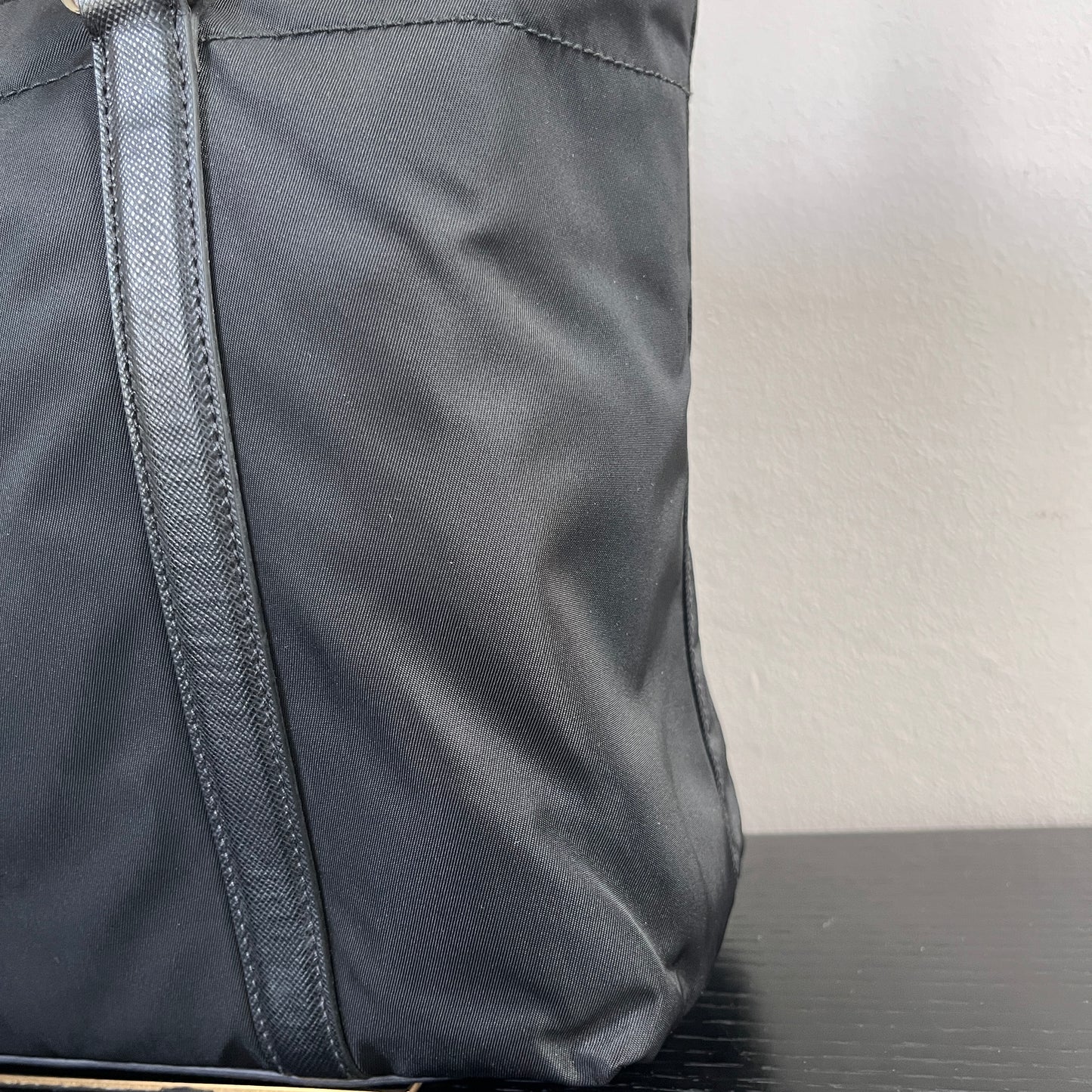 Prada Black Nylon Tote/ Shoulder Bag SHW