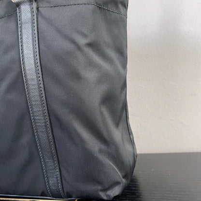 Prada Black Nylon Tote/ Shoulder Bag SHW