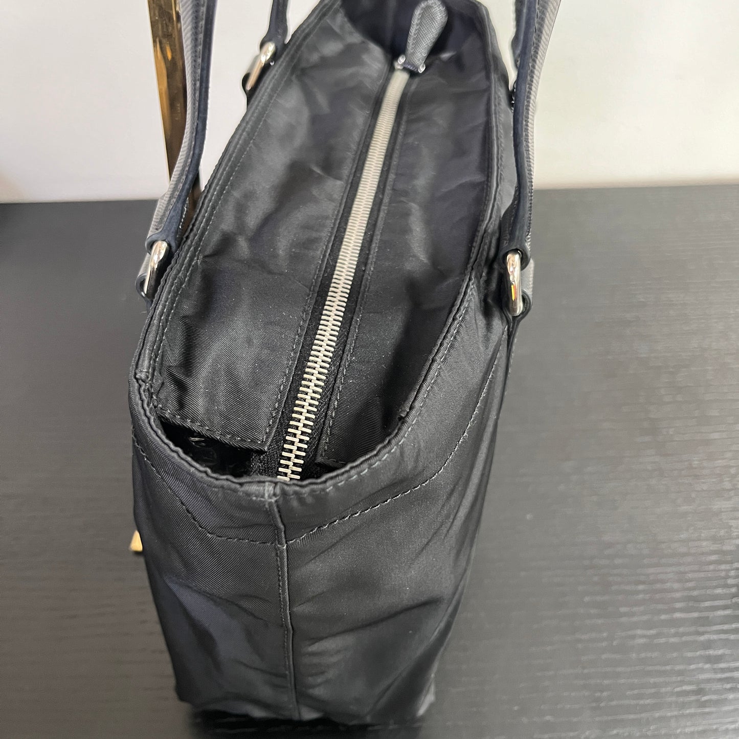 Prada Black Nylon Tote/ Shoulder Bag SHW