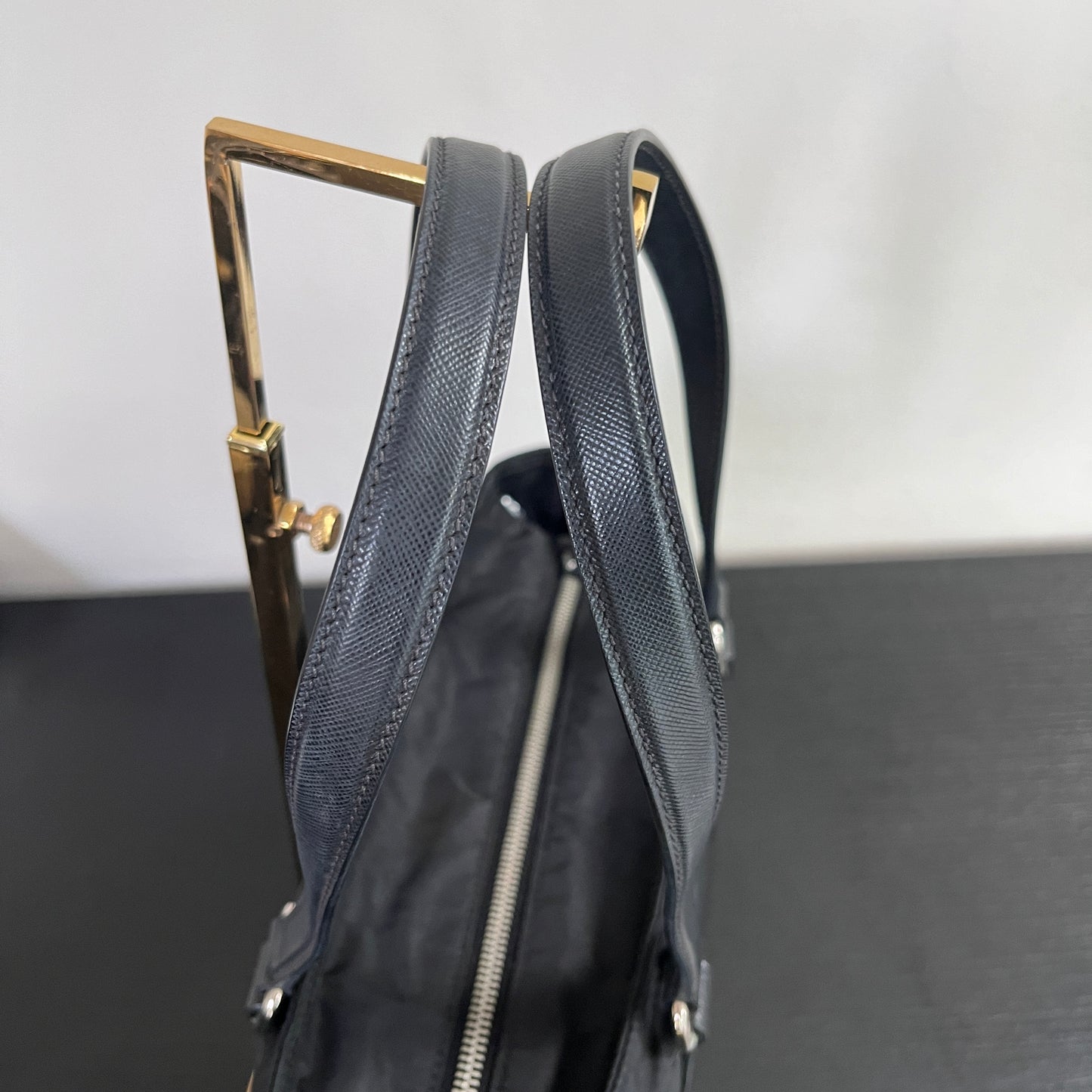Prada Black Nylon Tote/ Shoulder Bag SHW
