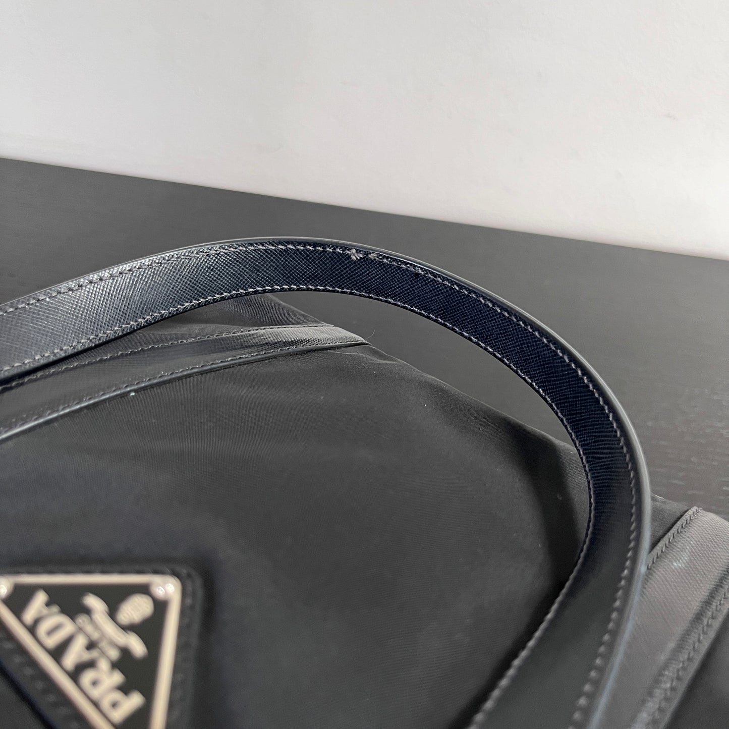 Prada Black Nylon Tote/ Shoulder Bag SHW