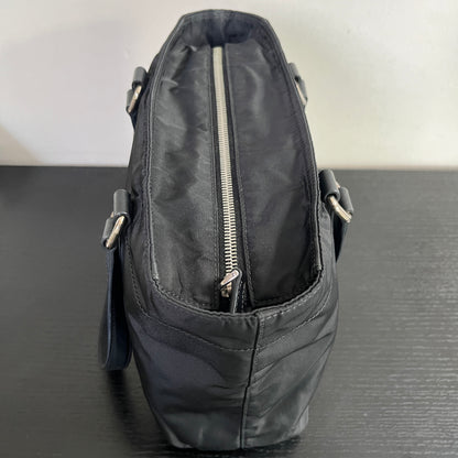 Prada Black Nylon Tote/ Shoulder Bag SHW