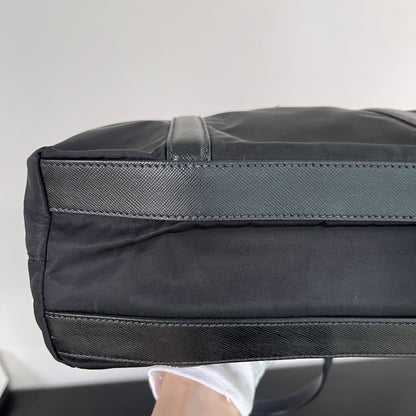 Prada Black Nylon Tote/ Shoulder Bag SHW