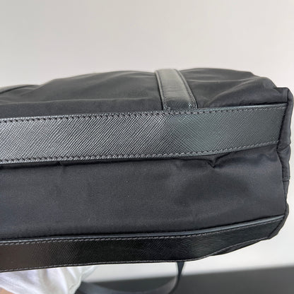 Prada Black Nylon Tote/ Shoulder Bag SHW