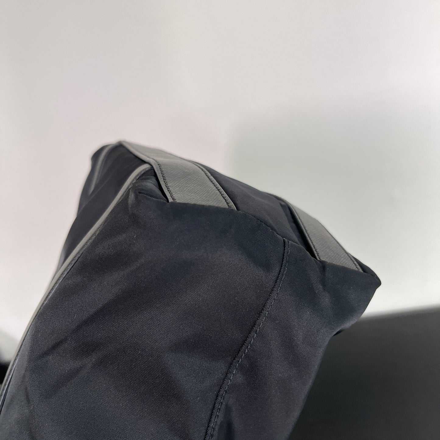 Prada Black Nylon Tote/ Shoulder Bag SHW