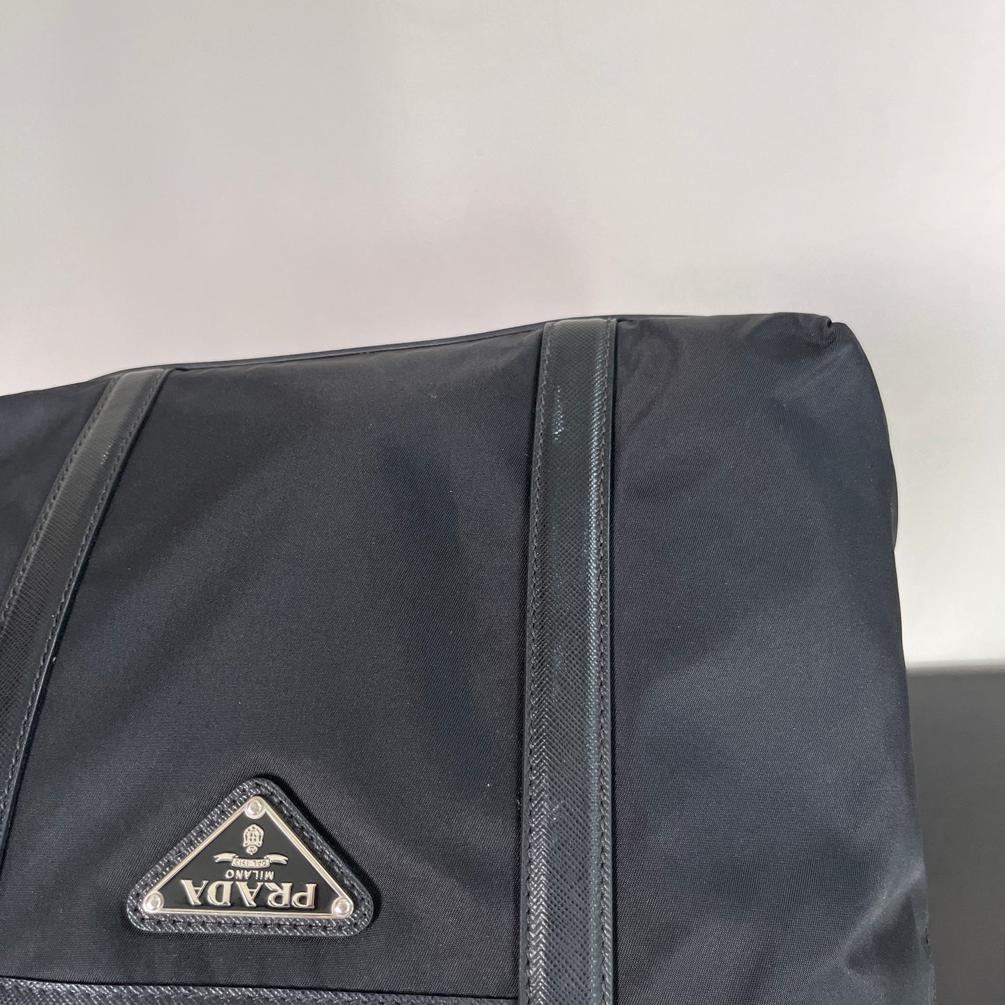 Prada Black Nylon Tote/ Shoulder Bag SHW