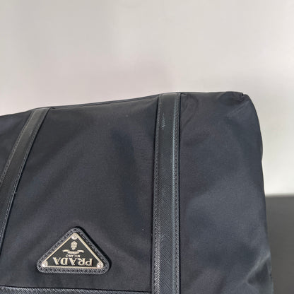 Prada Black Nylon Tote/ Shoulder Bag SHW