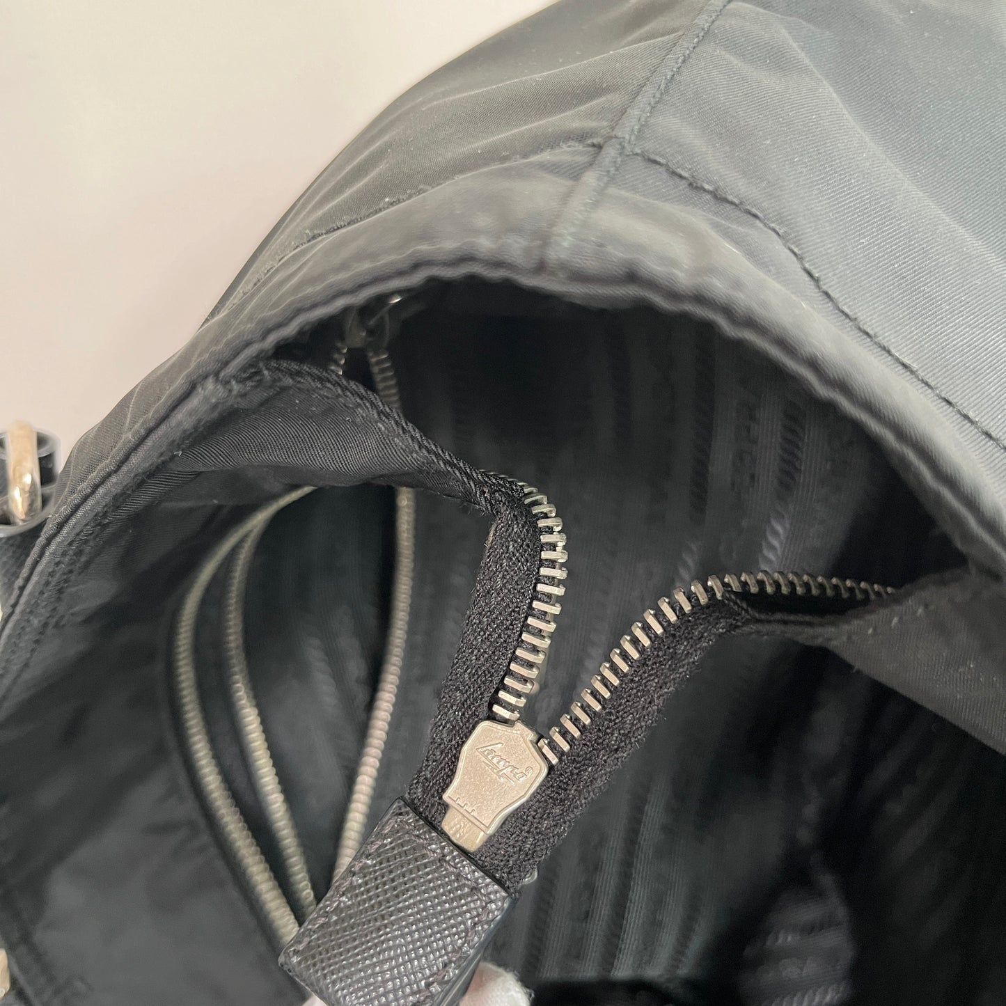 Prada Black Nylon Tote/ Shoulder Bag SHW