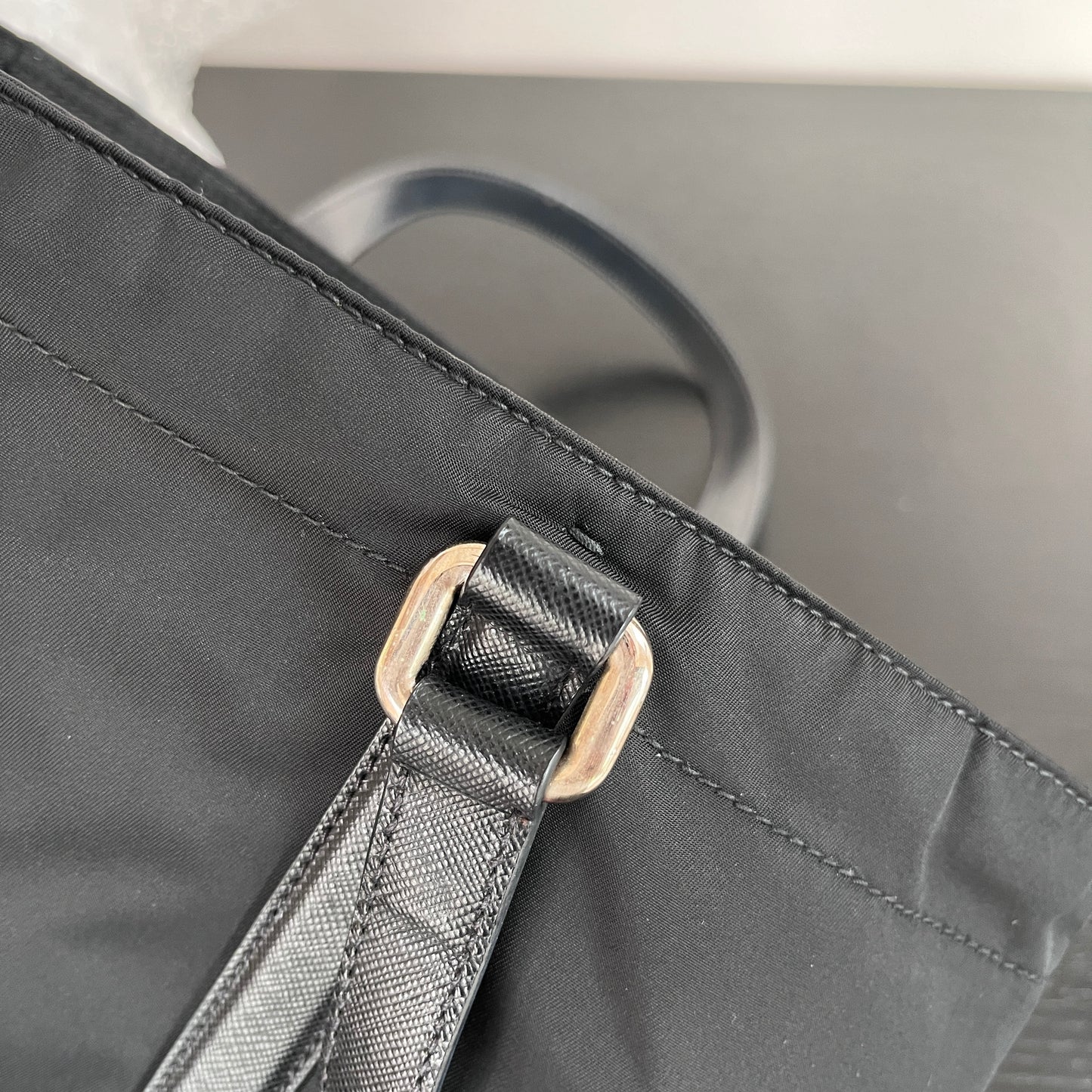 Prada Black Nylon Tote/ Shoulder Bag SHW