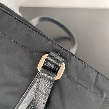 Prada Black Nylon Tote/ Shoulder Bag SHW