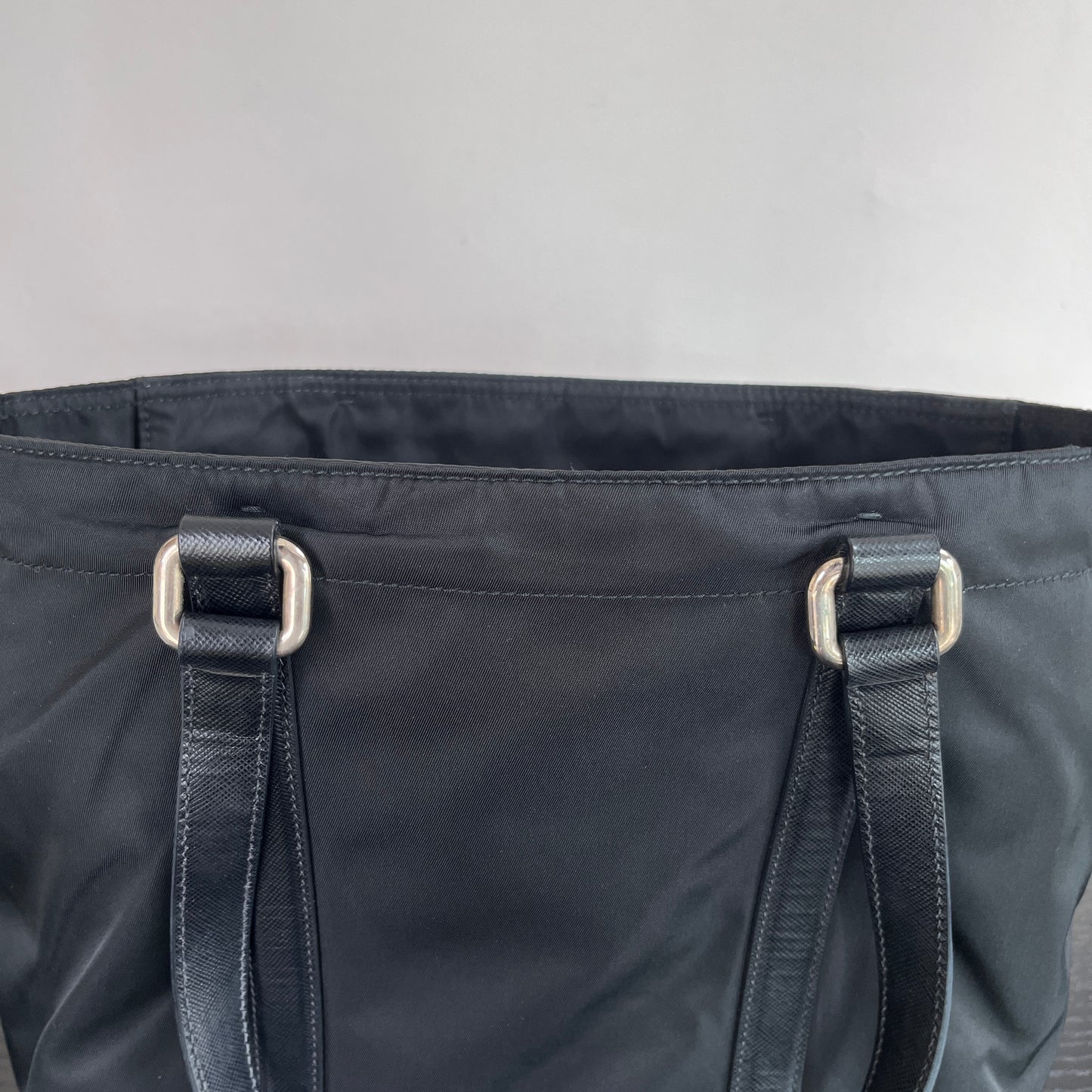 Prada Black Nylon Tote/ Shoulder Bag SHW