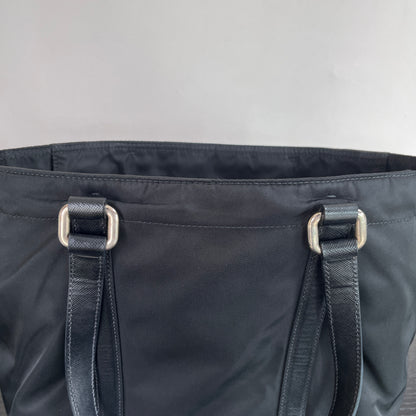 Prada Black Nylon Tote/ Shoulder Bag SHW