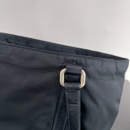 Prada Black Nylon Tote/ Shoulder Bag SHW
