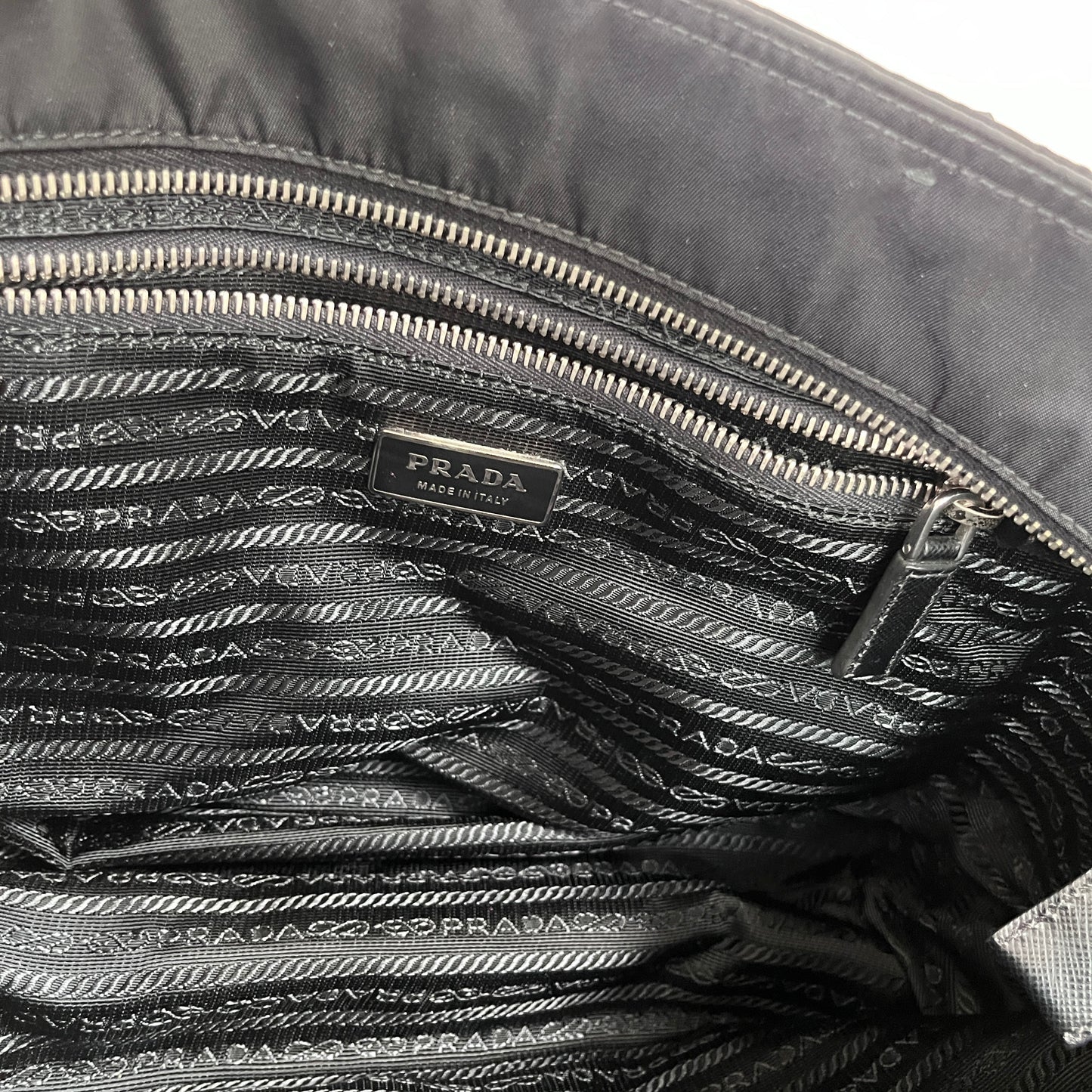 Prada Black Nylon Tote/ Shoulder Bag SHW