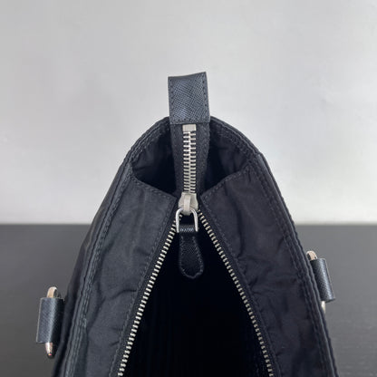 Prada Black Nylon Tote/ Shoulder Bag SHW