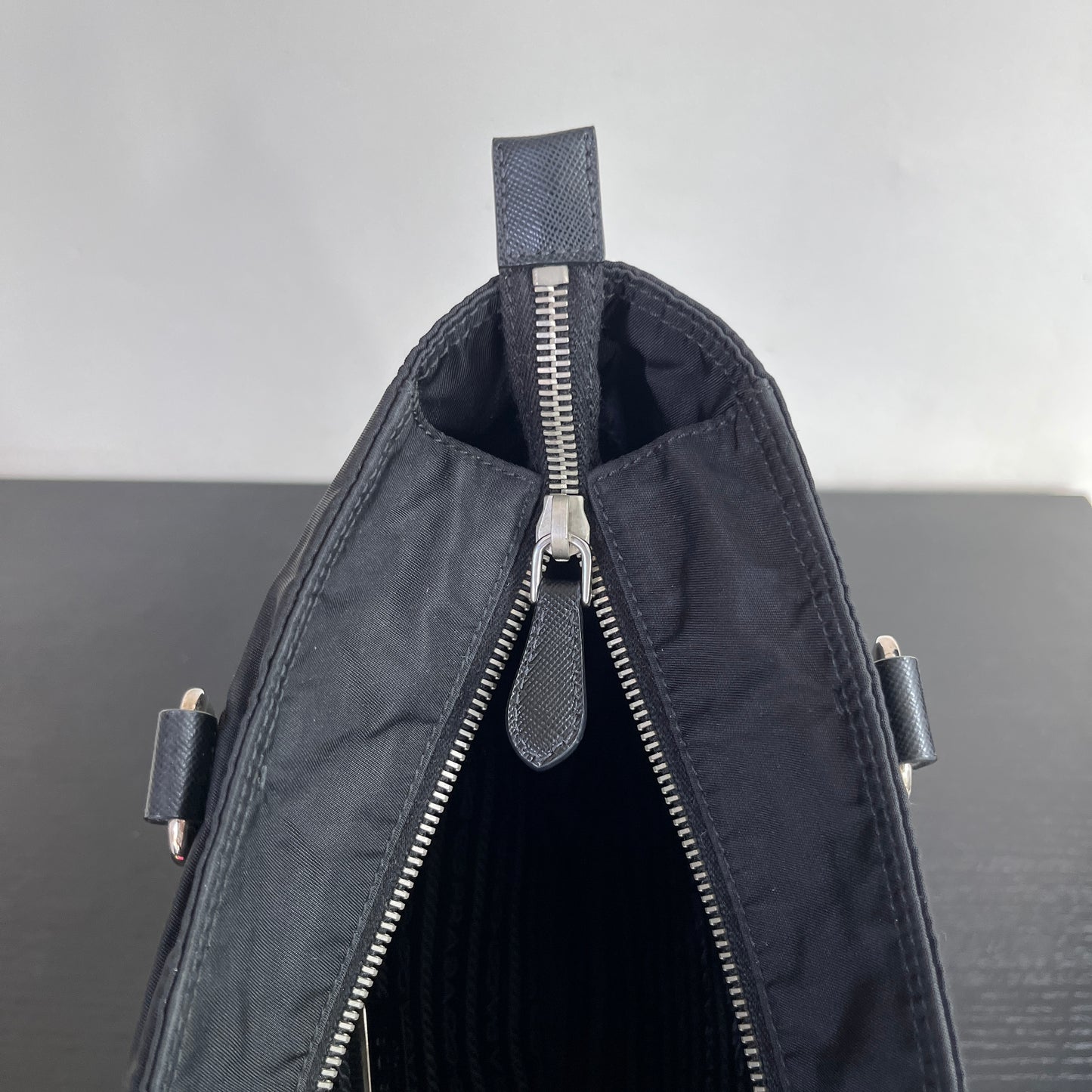 Prada Black Nylon Tote/ Shoulder Bag SHW