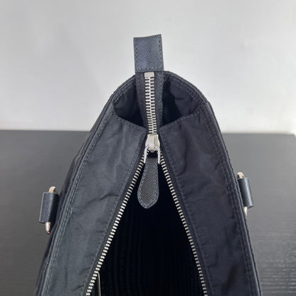 Prada Black Nylon Tote/ Shoulder Bag SHW