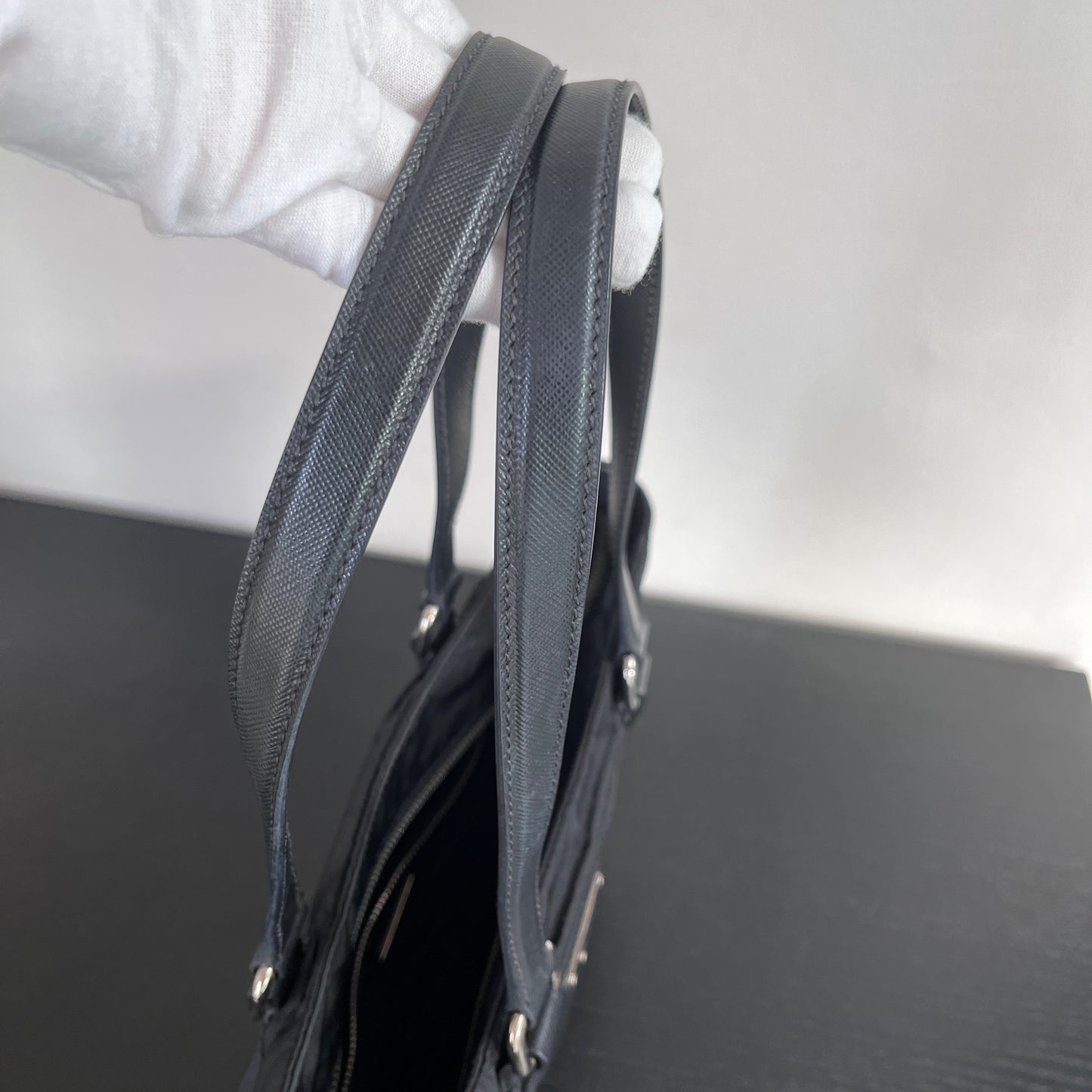 Prada Black Nylon Tote/ Shoulder Bag SHW