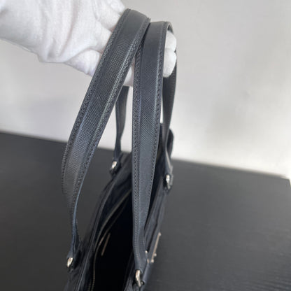Prada Black Nylon Tote/ Shoulder Bag SHW