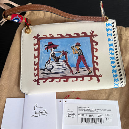 Christian Louboutin Greekaba Leather Wristlet/ Pochette