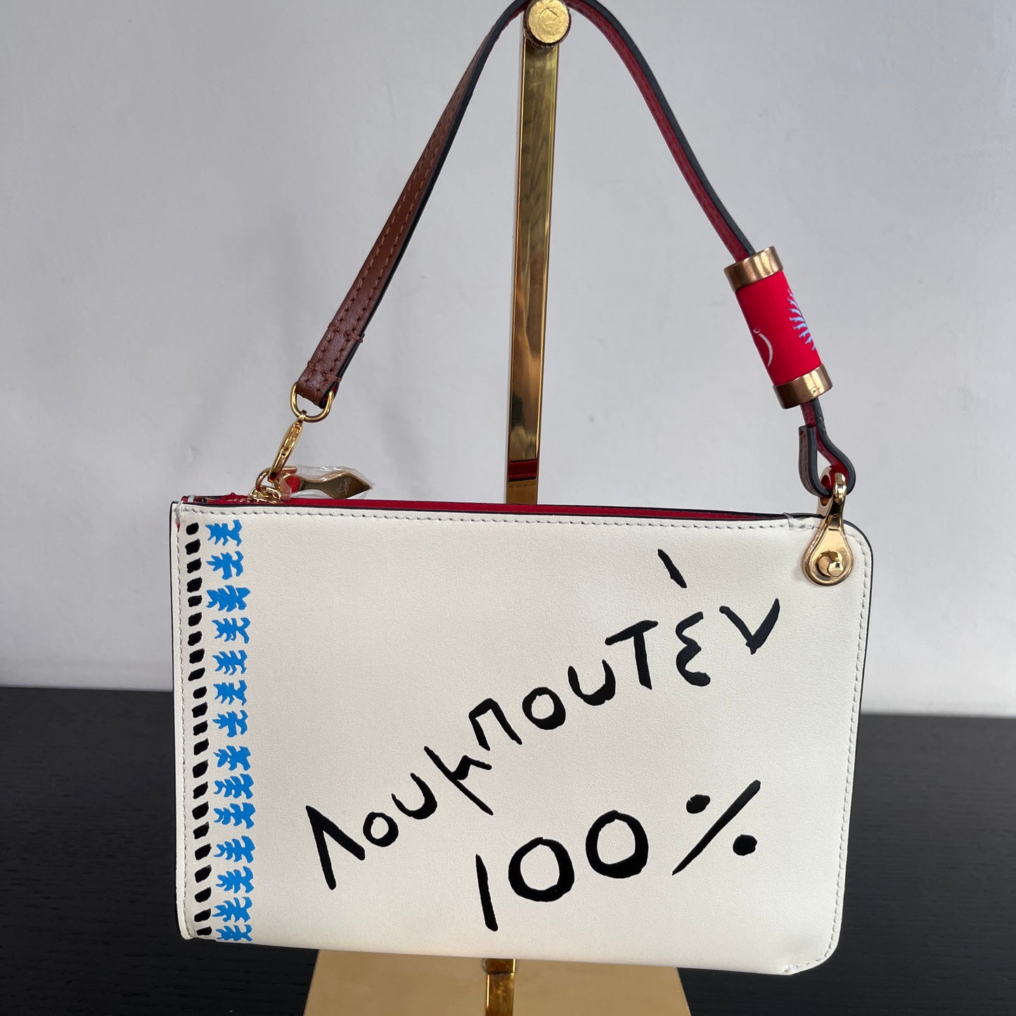 Christian Louboutin Greekaba Leather Wristlet/ Pochette
