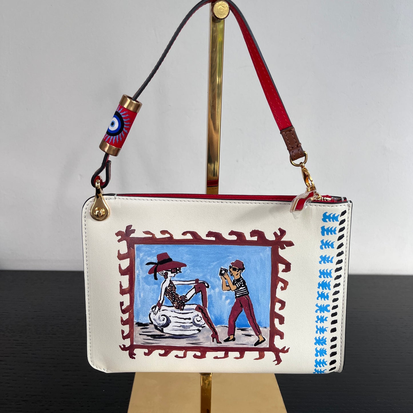 Christian Louboutin Greekaba Leather Wristlet/ Pochette