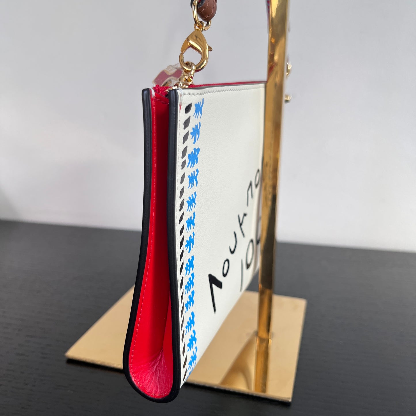Christian Louboutin Greekaba Leather Wristlet/ Pochette