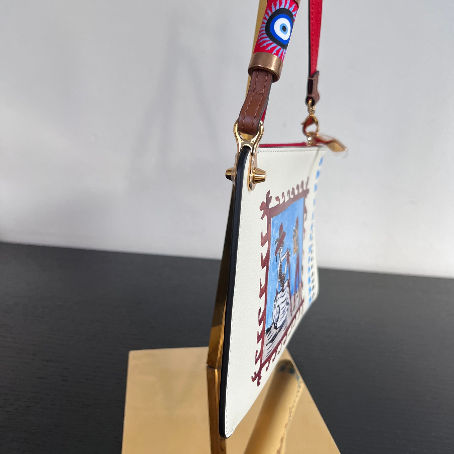 Christian Louboutin Greekaba Leather Wristlet/ Pochette