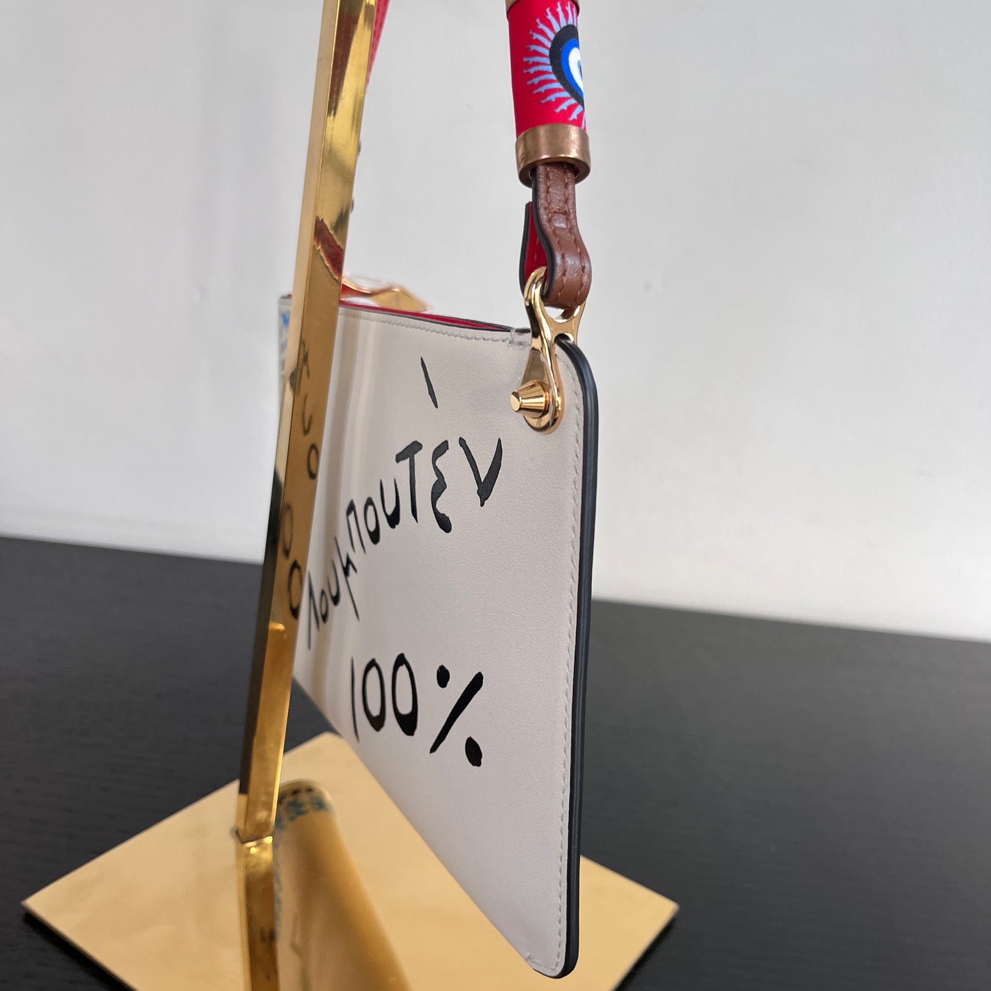Christian Louboutin Greekaba Leather Wristlet/ Pochette