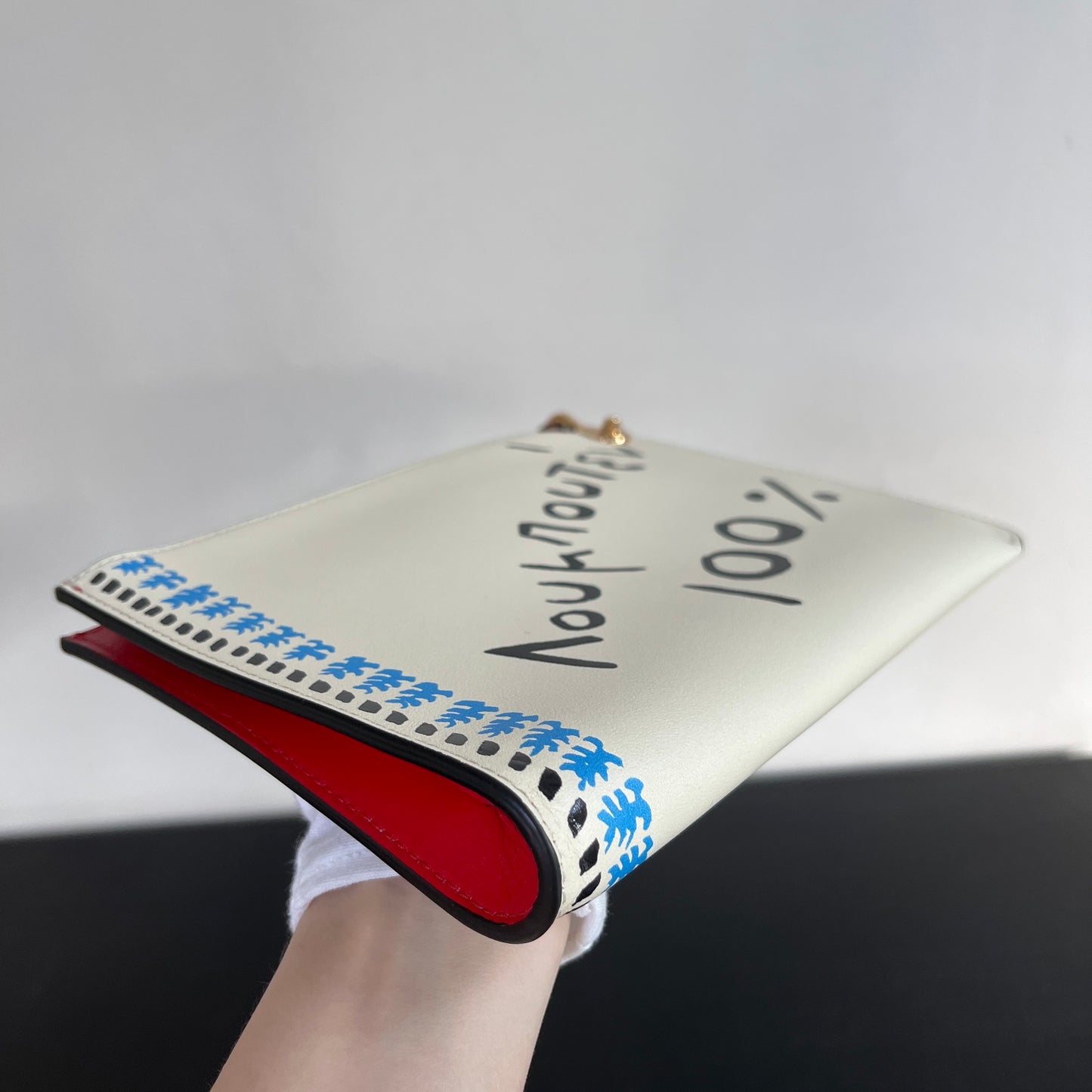 Christian Louboutin Greekaba Leather Wristlet/ Pochette